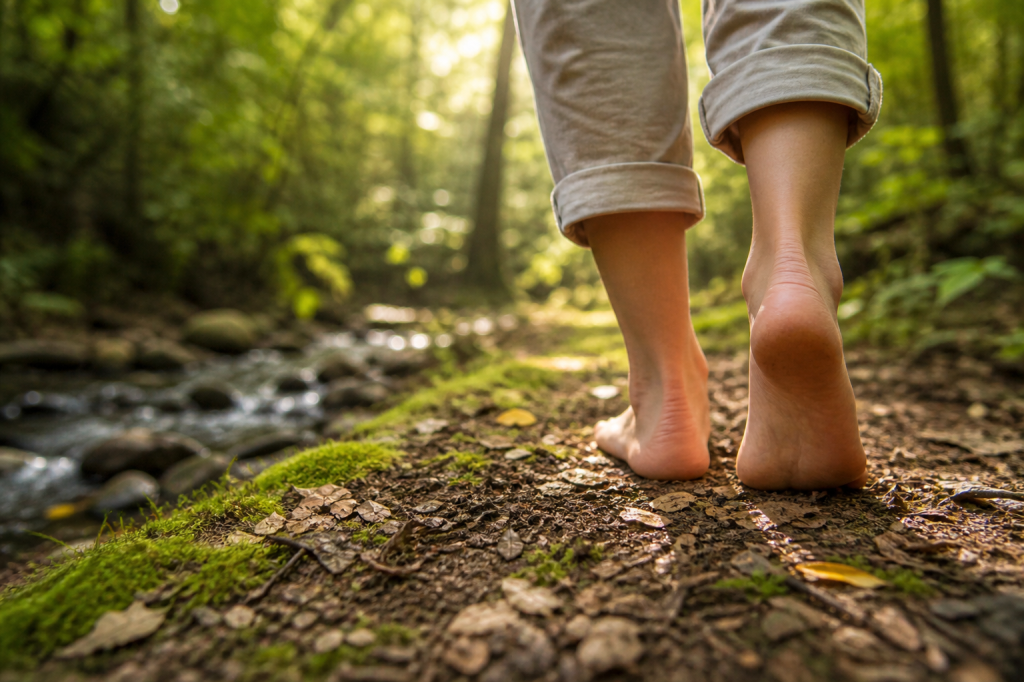 Grounding, marche pieds nus et kinésiologie : quand le corps se reconnecte&nbsp;naturellement