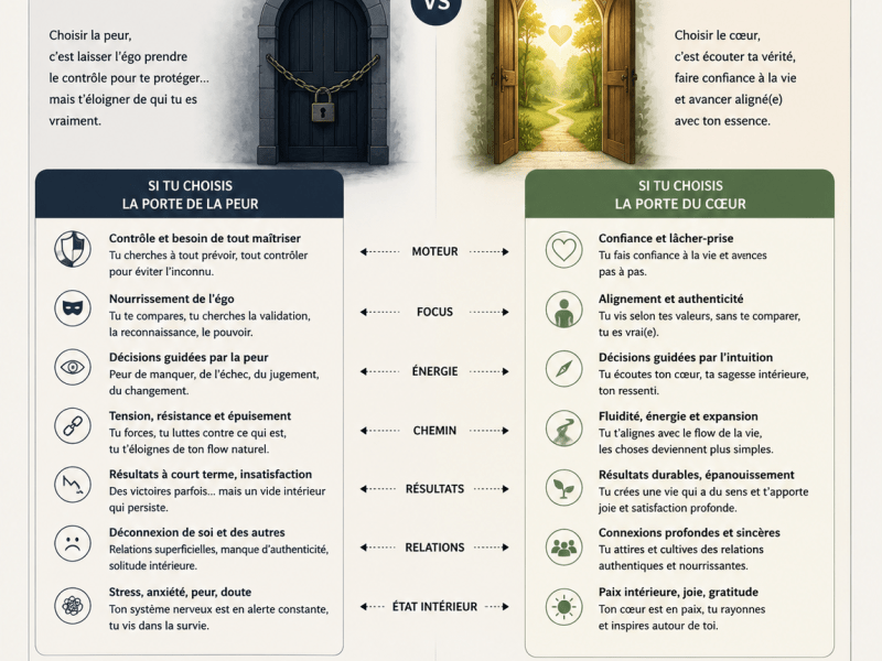 La porte de la peur ou la porte du cœur : quel choix guide votre vie&nbsp;?