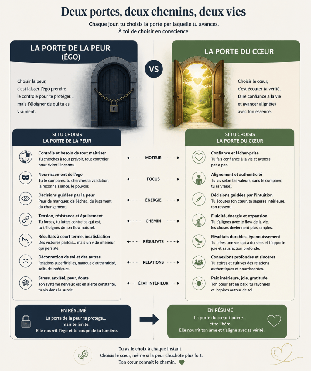La porte de la peur ou la porte du cœur : quel choix guide votre vie&nbsp;?